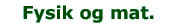 Fysik og matematik